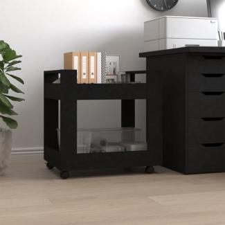 vidaXL Bürowagen Schwarz 60x45x60 cm Holzwerkstoff 816601