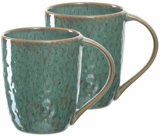 Leonardo MATERA Keramikbecher 430 ml grün 2er Set