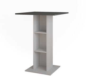 Bartisch Repose Anthrazit/Weiß 75 x 75 cm Vicco