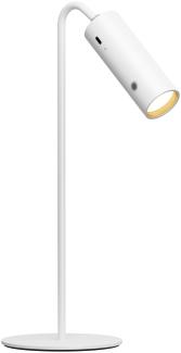 EMKE LED Tischlampe kabellos, 6-in-1 Wiederaufladbare Tischlampen, dimmbar, mit Touch LED, schwarz, Tischlampe Outdoor, 3 Farbmodi, 360° einstellbare magnetische Wandleuchte, USB-C, Weiß