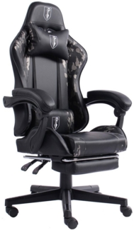 TRISENS Gaming-Stuhl Gaming-Stuhl Arijus Chefsessel mit Fußstütze im Racing-Design (1 Stück), Chefsessel mit Fußstütze im Racing-Design