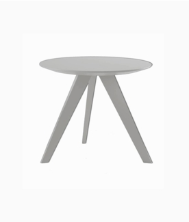 Beistelltisch Woody Hill Durchmesser 55 cm 37cm alufarbig