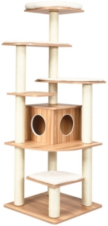 KOMFOTTEU Kratzbaum Katzenbaum Spielbaum Kletterbaum, mit 6 Plattform, 175cm