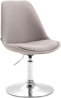 CLP Esszimmerstuhl Maverick Stoff drehbar und stufenlos verstellbar,grau chrom
