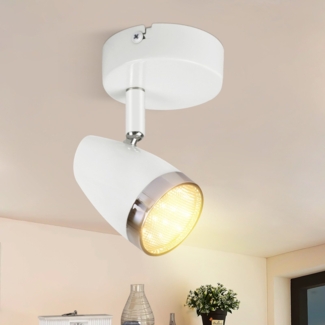 ZMH Deckenstrahler 1 flammig 4W Deckenleuchte 350° verstellbar Wohnzimmer