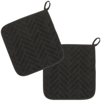 Kracht Topflappen Bricks, (Set, 2-tlg, 2-teilig), 2er Set Topflappen, Baumwoll Frottier, ca. 22x22 cm