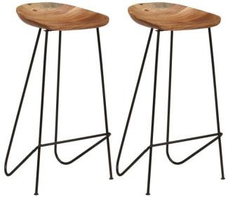 Barhocker 2 Stk. Massivholz Akazie [247934]