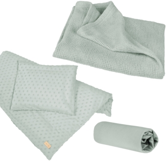 Roba Geschenkset BIO-Jersey Schlafen klein Lil Planet frosty green