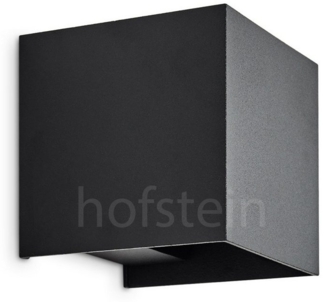 hofstein Außen-Wandleuchte »Salbertand« moderne Außenlampe aus Metall in Schwarz, 3000 Kelvin, Wandlampe mit verstellbarem Lichtspiel, LED 3 Watt, 308 Lumen, IP54