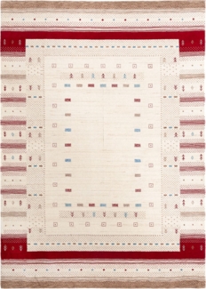 Morgenland Gabbeh Teppich - Loribaft Softy - 240 x 170 cm - naturweiß