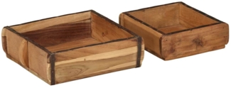 vidaXL 2-tlg. Tablett-Set Altholz Massiv 4019614