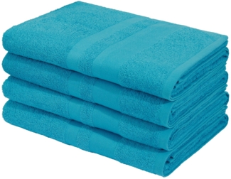 my home Duschtücher Vanessa, als Set und Serie erhältlich, 4 Duschtücher, 70x140cm, Walkfrottee (Set, 4-St), Handtücher mit Bordüre, 100% Baumwolle, einfarbig, weich