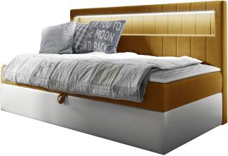 Boxspringbett 'Gladino Junior 2' gelb 90x200 cm