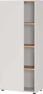 Germania Aktenschrank 2233-605 GW-Adrano, in Kaschmir/Navarra-Eiche-Nb, grifflose Optik, 61 x 145 x 34 cm (BxHxT)