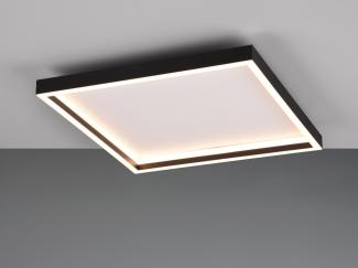 Flache LED Deckenleuchte ROTONDA Schwarz Quadratisch 35x35cm