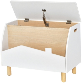 COSTWAY Spielzeugtruhe Kinderregal, aus Holz, 60 x 30 x 44 cm