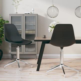vidaXL Esszimmerstühle 2 Stk. Drehbar Weiß PP 338296