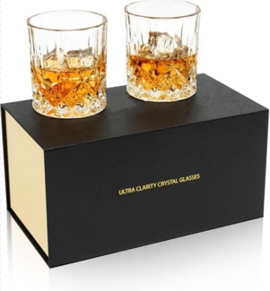 FELIXLEO Tumbler-Glas Whiskygläser 10 oz schwerer Boden altmodisches Rum-Wodka-Geschenkset