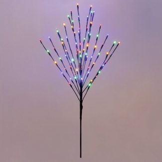 Spetebo LED-Lichterkette Lichterbaum 110 cm multicolor, 80-flammig, für Außen mit Dual Timer