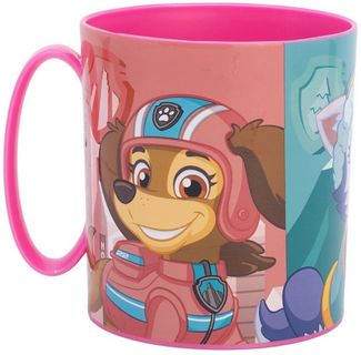 Paw Patrol Becher Mikrowellengeeigneter Kunststoffbecher 390 ml – Motivbecher für Kinder
