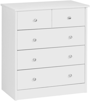 Design Holz-Kommode PURE 60 x 70 x 35 cm mit 5 Schubladen | Mehrzweckanrichte flach für Flur | Modernes Sideboard zeitlose Anrichte