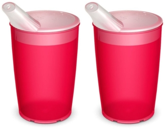 Ornamin Schnabelbecher 2x Pflegebecher mit Schnabelaufsatz/Trinkaufsatz, 2-teilig l BPA-frei l bruchstabil l Made in Germany