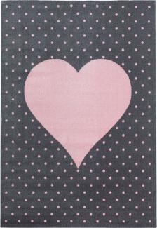 Kinder Teppich Bianca rechteckig - 140x200 cm - Pink