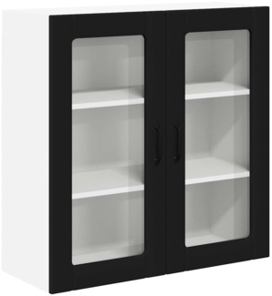 vidaXL Küchenschrank mit Regal Schwarz 80 x 31 x 80 cm Holzwerkstoff 885066
