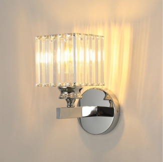 Goeco Wandleuchte Kristall Wandlampe, Quadratische Kristallleuchte, 24 x 13 x 18 cm, ohne Leuchtmittel