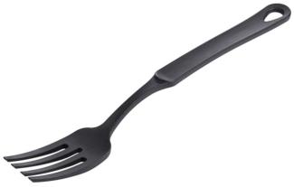 Contacto Serviergabel aus Polyamid, schwarz, hitzebeständig bis 220 Grad, Zinkenlänge 6 cm, Gesamtlänge 28,5 cm