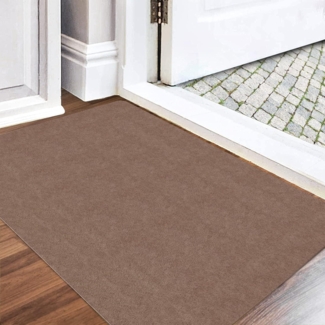 DFIONC Fußmatte innen waschbar Schmutzfangmatte Braun 60x90 cm