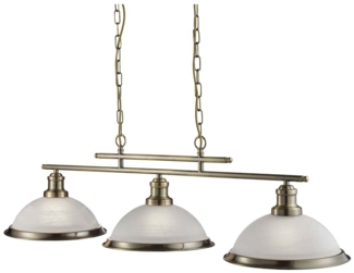 Pendelleuchte, Messing, Antik, Marmorglas, dimmbar, Retro