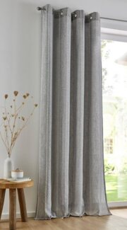 Kutti Vorhang Raya (1 St), Ösen, blickdicht, Leinenstruktur, mit praktischen Ösen, blickdicht und abdunkelnd