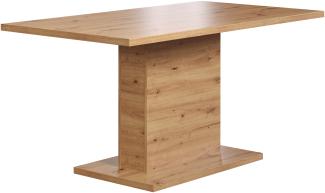 Esstisch >Follow< in Artisan Eiche aus Holzwerkstoff - 160x76x80cm (BxHxT)