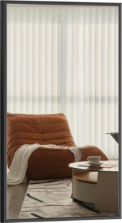 Hopibath Wandspiegel groß 60x100cm Wohnzimmer Schlafzimmer (Flurspiegel Schwarz groß, mit Alurahmen, 100x60cm), Dekospiegel, Badspiegel, Schminkspiegel