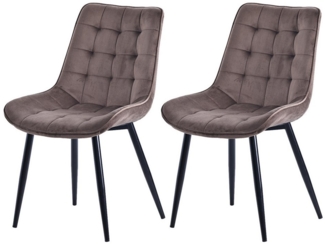 HOMAVO Esszimmerstuhl YZ2 STUHL-SET 2 Stück in Samt oder Webstoff (2Set)