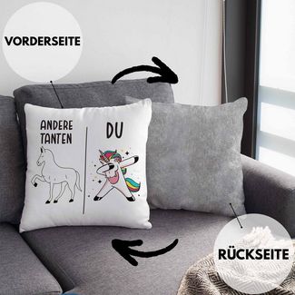 Trendation Zierkissen Trendation - Beste Tante Geschenk Kissen mit Füllung 40x40 cm Lustiger