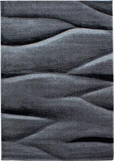 Kurzflor Teppich Luigi rechteckig - 200x290 cm - Schwarz