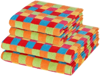 Cawö Lifestyle 4 tlg. Frottier-Set - 2 X Handtuch (50 X 100cm) und 2 X Duschtuch (70 X 140cm) - 518 g/m2 - Mehrfarbig