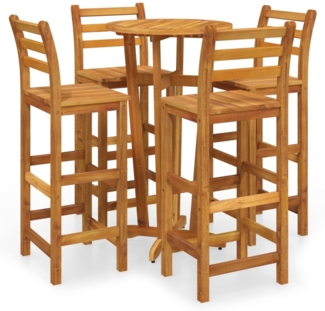 vidaXL 5-tlg. Gartenbar-Set Massivholz Akazie 3154383