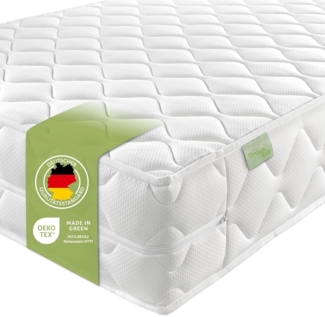 DREAMSTAR Ergo Flex XXL Duo I ergonomische 7-Zonen Kaltschaummatratze I 22 cm hoch I Öko-Tex Zertifiziert I Härtegrad 3 und 4 I 180x200 cm