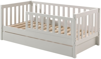 Juniorbett Karie 148x76x60 Kinderbett Massivholz+MDF Weiß