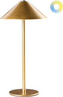 Kabellose LED Tischlampe MODJO mit Dimmer Metall Gold