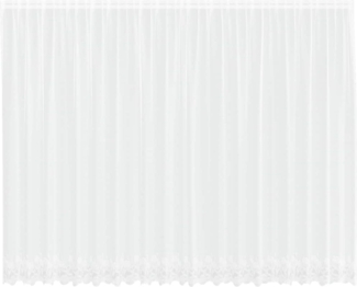 vidaXL Spitzenvorhang mit Vorhängen Weiß 500x245cm Polyester 4107809