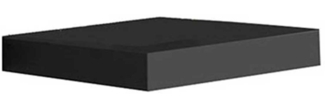Wandregal Sheffield 23 / Shelvy 23 , Holzwerkstoff , Schwarz , 24 x 4 x 24 cm