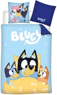Bluey Bettwäsche-Set – 1x Deckenbezug 140x200 & 1x Kissenbezug 65x65 cm für Kinder