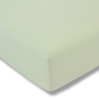 ESTELLA Spannbetttuch Feinjersey | Verde | 150x200 cm | passend für Matratzen 140-160 cm (Breite) x 200 cm (Länge) | trocknerfest und bügelfrei | 100% Baumwolle