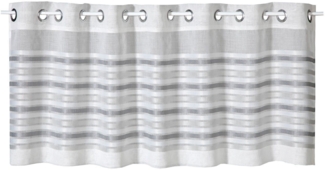 Gerster Scheibengardine Heiko, Ösen (1 St), halbtransparent, HxB: 50x150, mit modernem Streifen Design