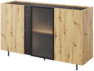 Kommode Sideboard Marmo 150x42x90cm Artisan Eiche San Sebastian 3-türig