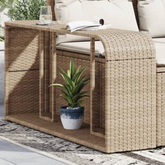 vidaXL Outdoor-Regale 2 Stk. Beige Poly Rattan 366070